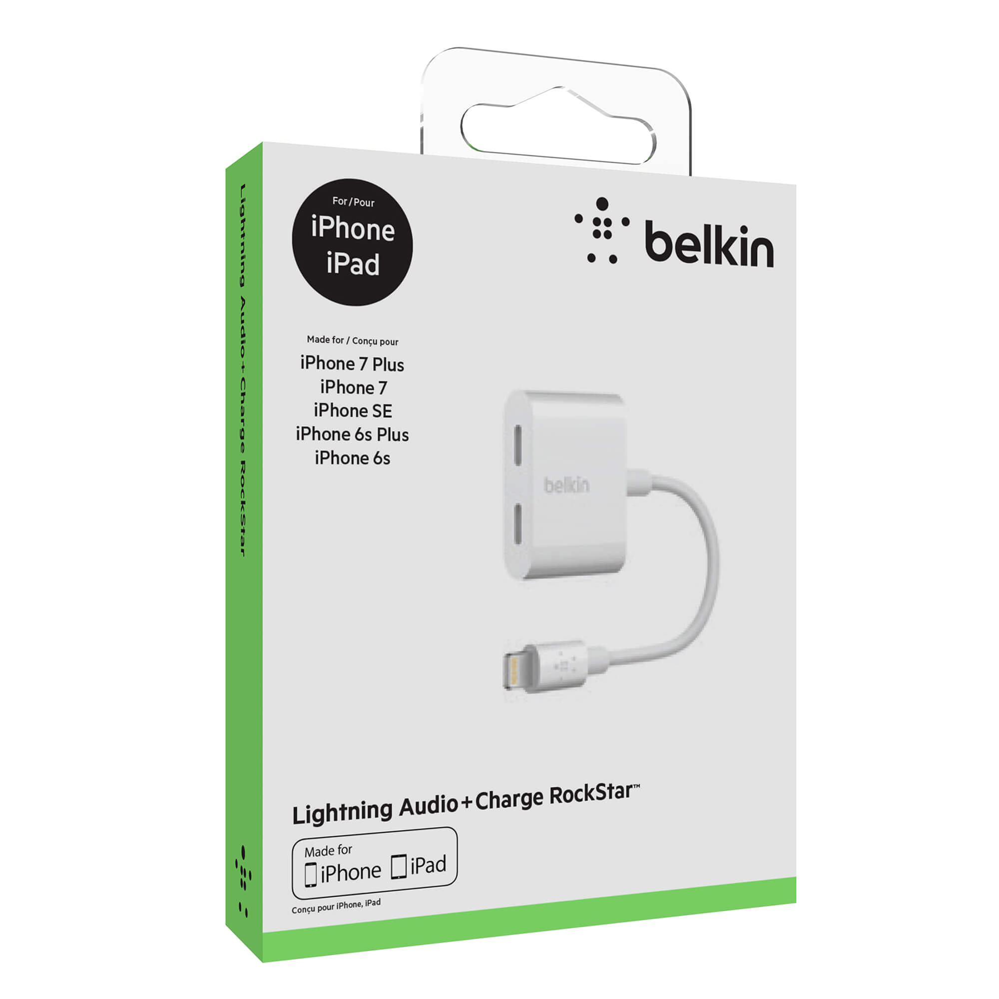 Adaptateur Lightning vers jack RockStar audio + recharge - Belkin